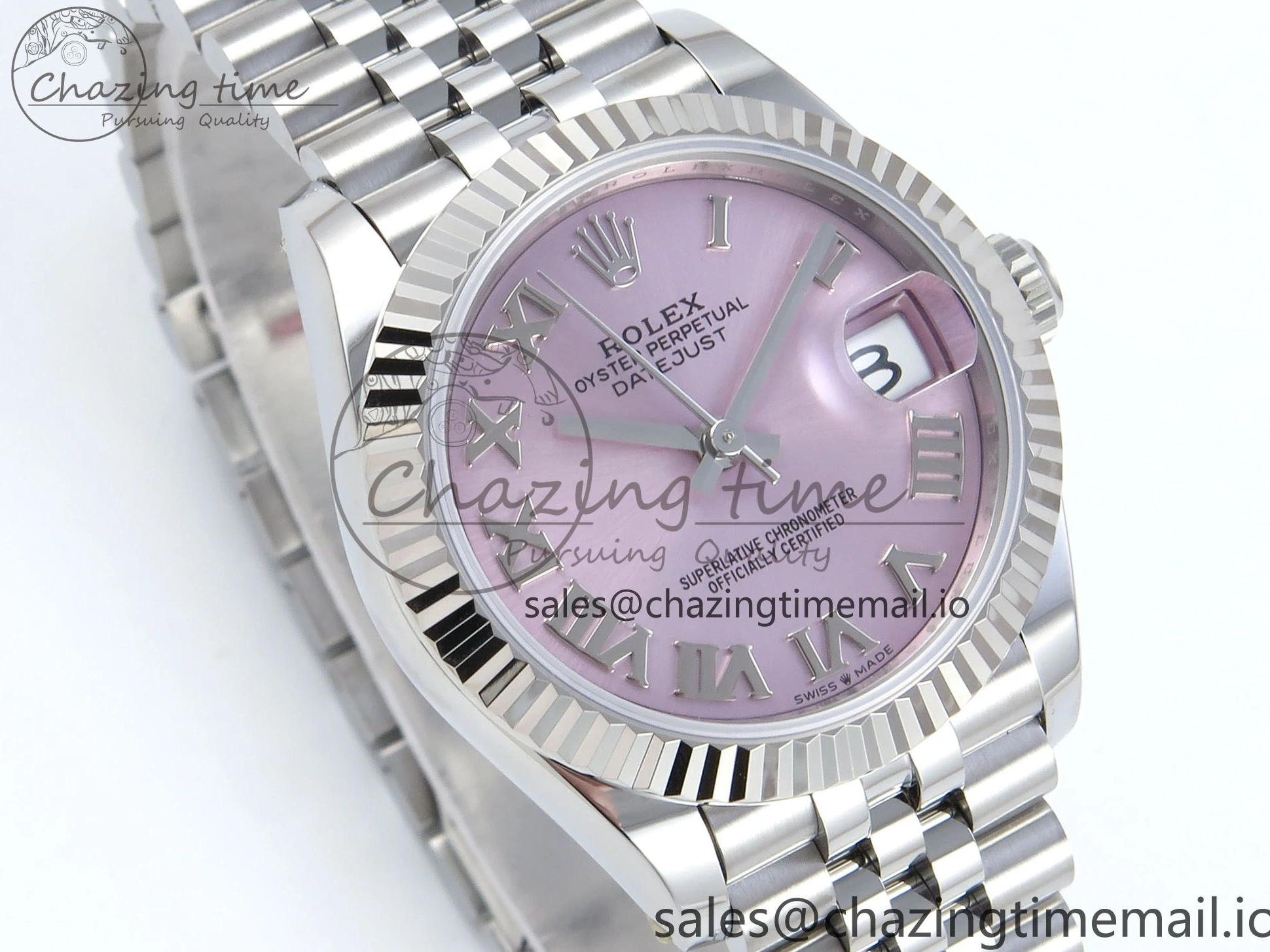 MiroTime 0216 Upgraded DateJust 31 278274 ARF 1:1 Best Edition 904L Steel Pink Roman Dial on SS Jubilee Bracelet ETA 532